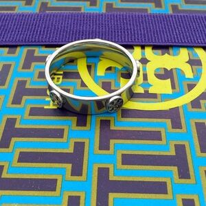 Tory Burch miller stud ring silver